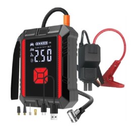 Φορητός Εκκινητής Αυτοκινήτου 12V  & Τρόμπα X6  & Power Bank 14.800mAh με Φακό και USB