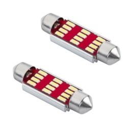 ΛΑΜΠΕΣ LED ΖΕΥΓΑΡΙ Πινακίδας  & Πλαφονιέρας Τ11x41 ΛΕΥ 12-24V