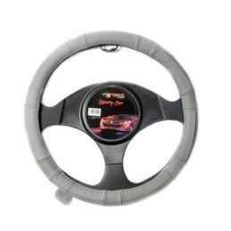 Supernova Δερμάτινο Κάλυμμα Τιμονιού 36-37cm Γκρι