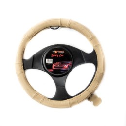 Supernova Δερμάτινο Κάλυμμα Τιμονιού 36-37cm Μπεζ