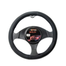 Supernova Δερμάτινο Κάλυμμα Τιμονιού 36-37cm Μαύρο
